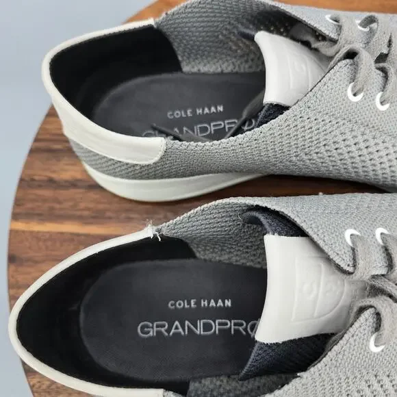 Cole Haan Shoes Mens 11 M Gray Knit Grandpro Stitchlite Athletic Tennis Sneakers - Picture 6 of 8